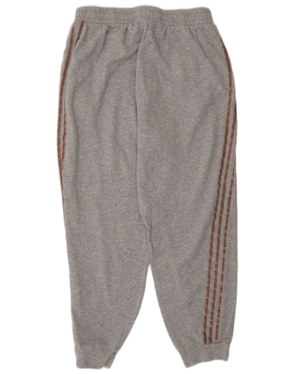 Adidas Pantalon de survêtement pour femme Joggers UK 16/18 Large Gris Moucheté Coton
