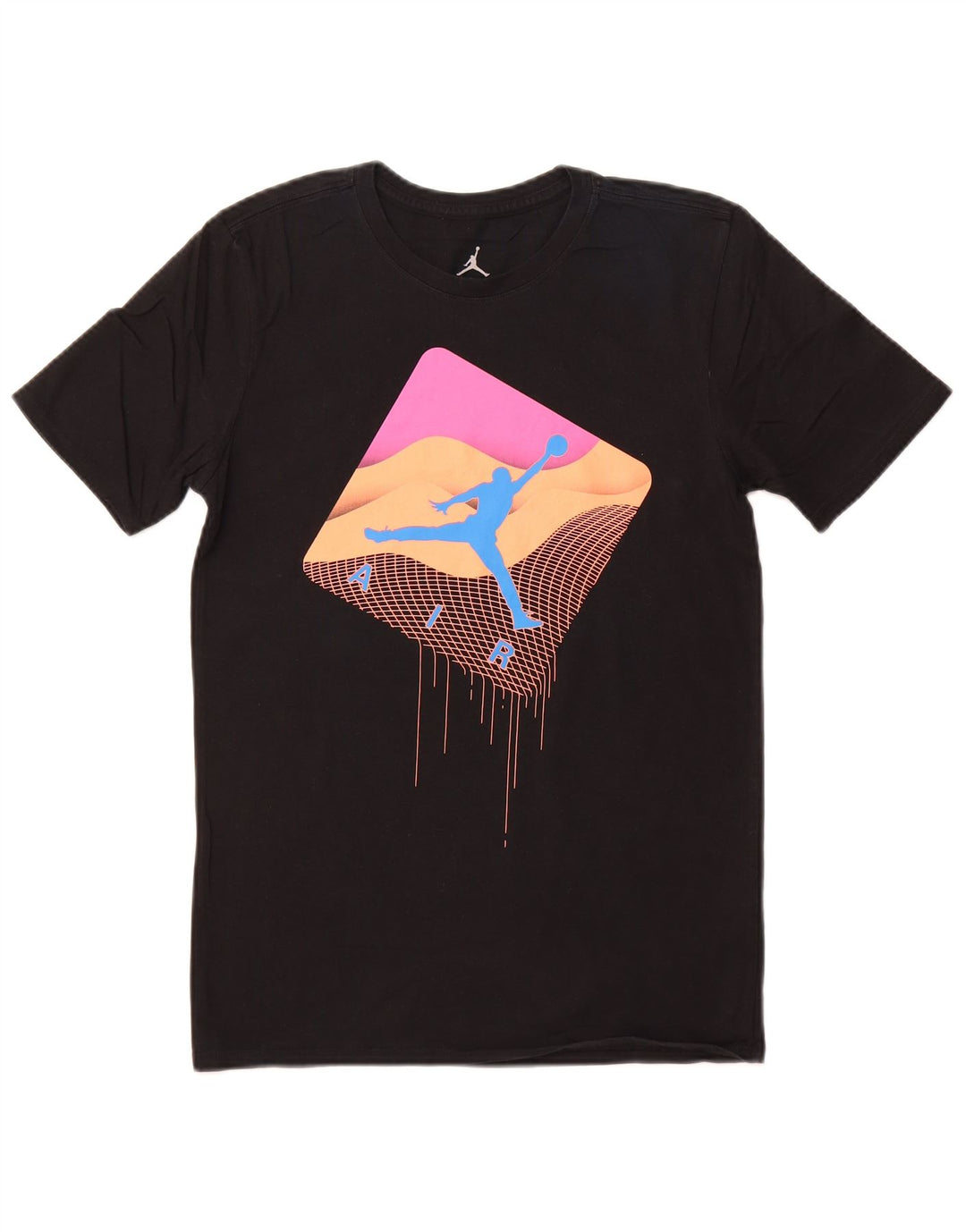 NIKE T-shirt graphique pour hommes, petit haut en coton color block noir