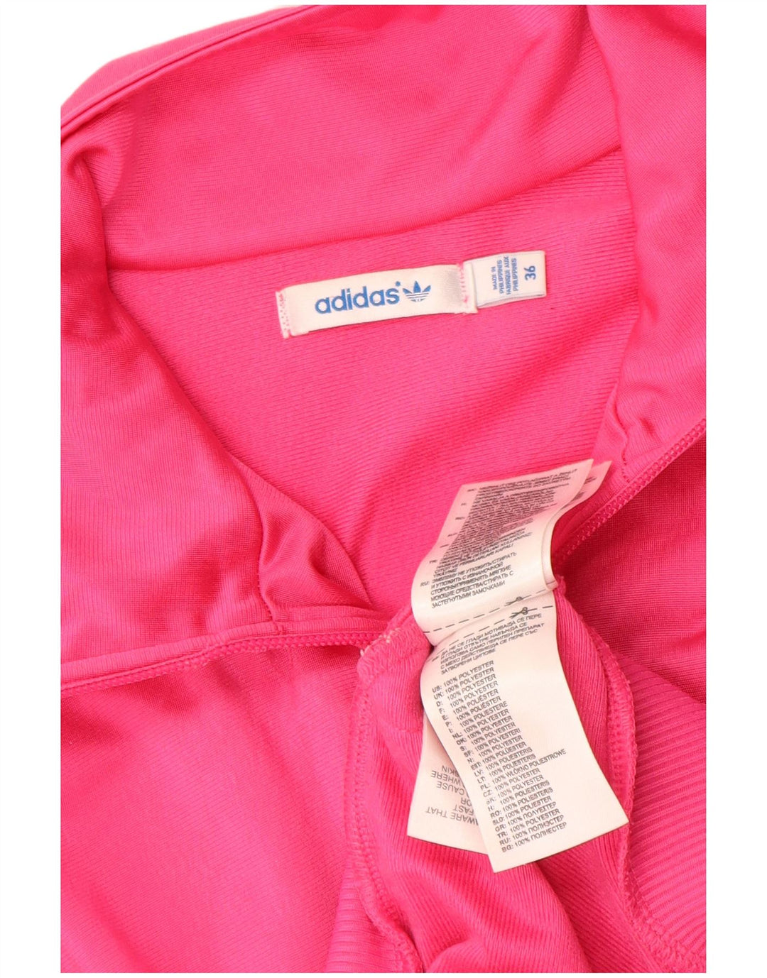 Adidas Femmes Graphique Survêtement Top Veste EU 36 Petit Rose Polyester