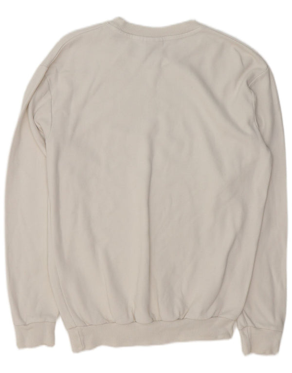 ZARA Homme Sweatshirt Jumper Moyen Blanc Coton
