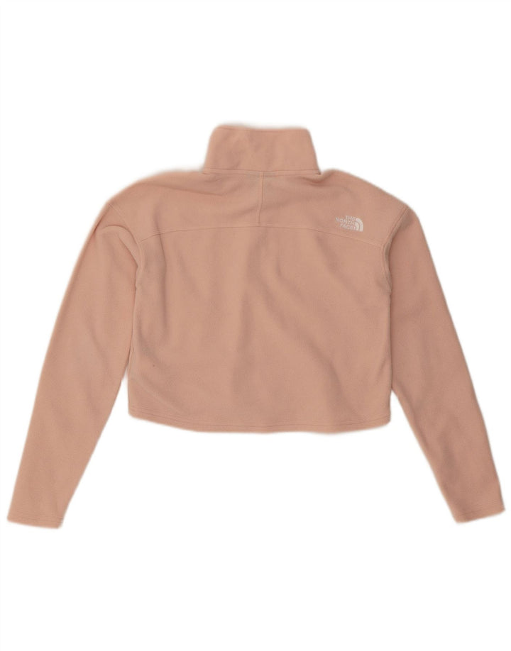 THE NORTH FACE Pull polaire surdimensionné à col zippé pour femme UK 6 XS Rose
