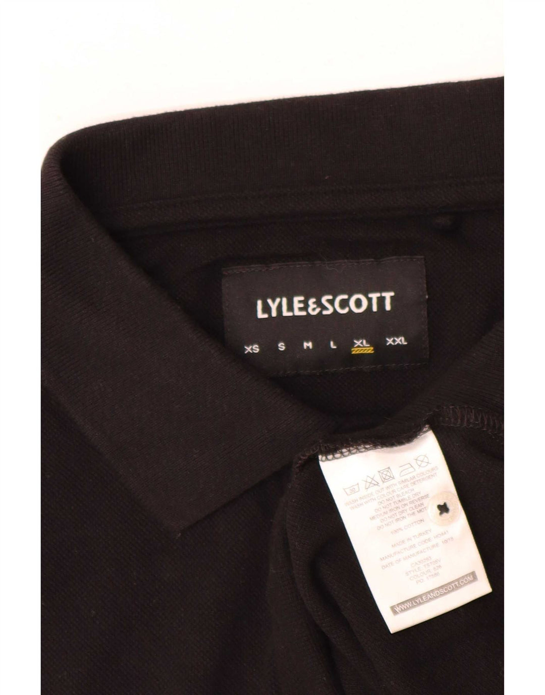 Lyle & Scott Polo Homme XL Noir Coton
