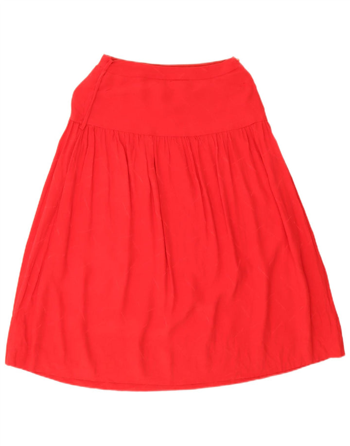 vintage Femmes Surdimensionné 2 Pièces Jupe Ensemble UK 14 Moyen W26 Rouge