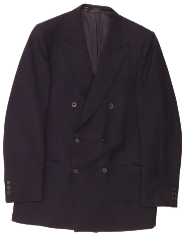 Facis Veste Blazer Croisée Homme IT 50 Large Bleu Marine Laine