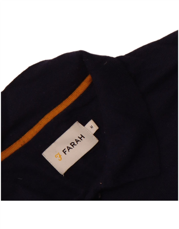 Farah Pull à manches courtes et col polo pour homme Bleu marine moyen