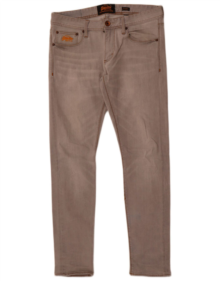 Superdry Jean Slim Femme W32 L30 Gris Coton