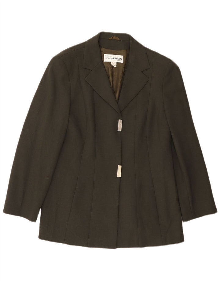 Pierre Cardin Veste Blazer Femme IT 44 Laine Vert Moyen