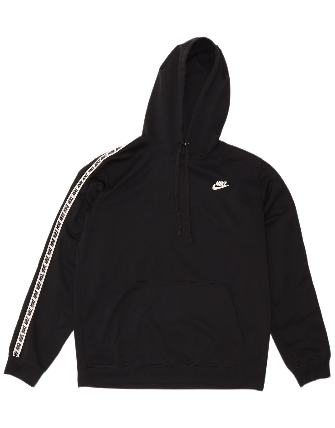 Nike Pull à capuche graphique pour homme Noir moyen Polyester