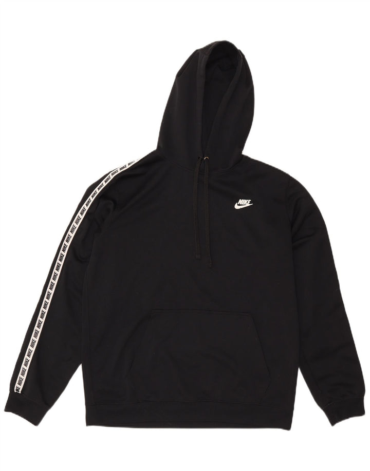 Nike Pull à capuche graphique pour homme Noir moyen Polyester