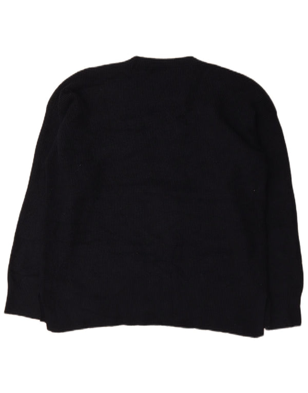 Marks & Spencer Pull à col rond pour homme en viscose bleu marine Taille L