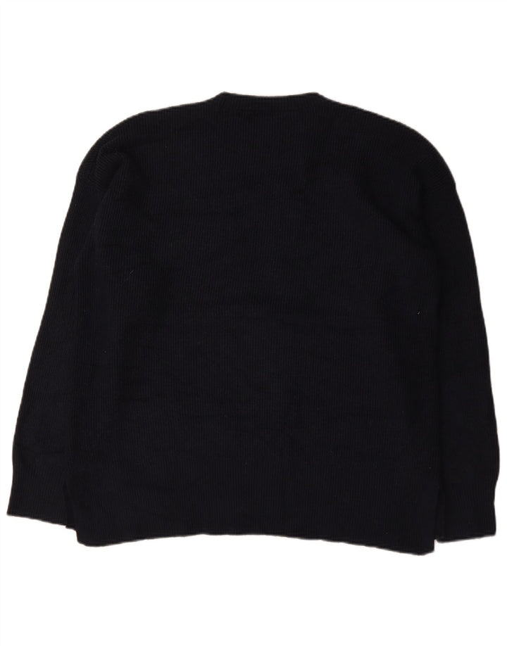 Marks & Spencer Pull à col rond pour homme en viscose bleu marine Taille L