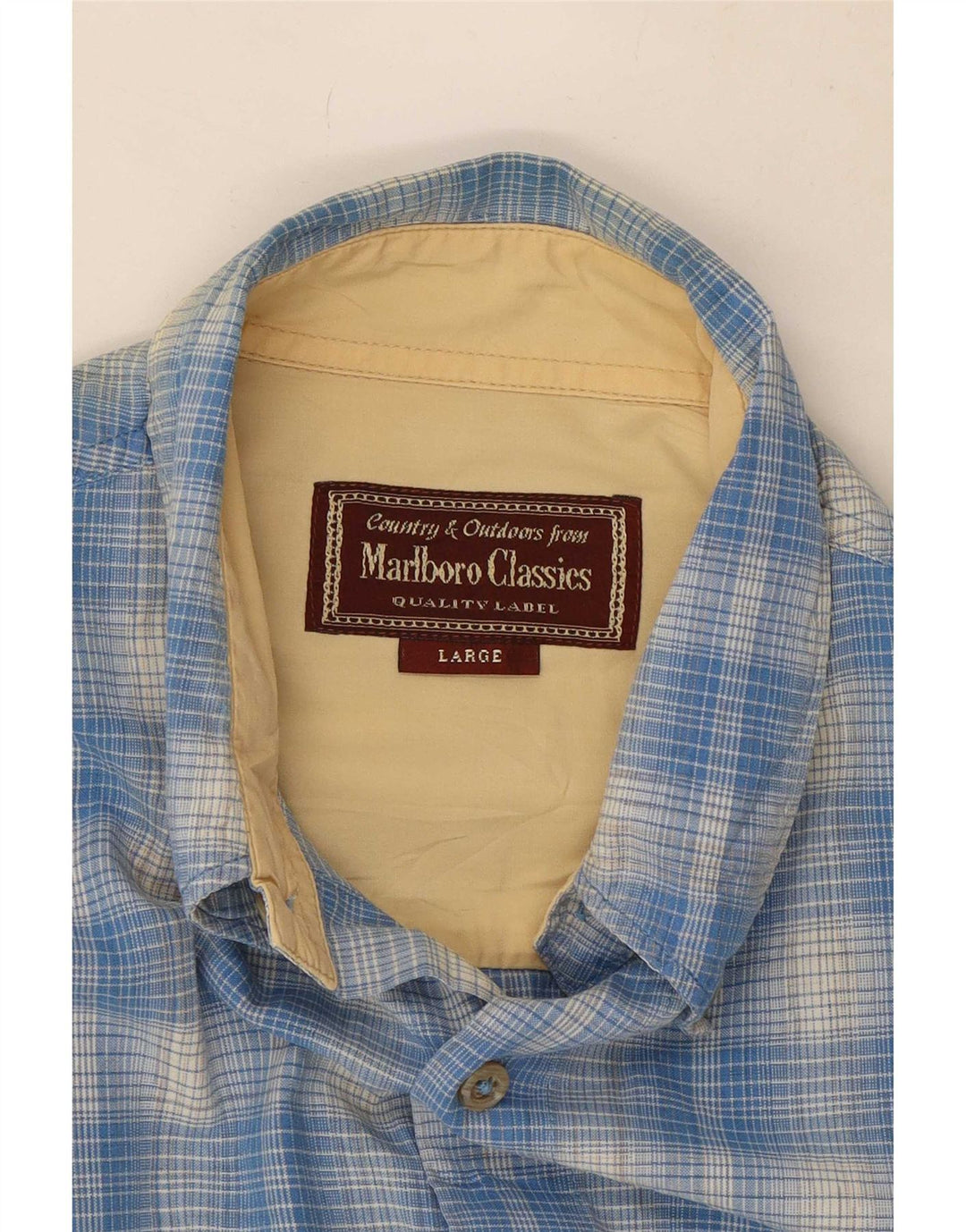 Marlboro Classics Chemise Homme Grand Carreau Bleu