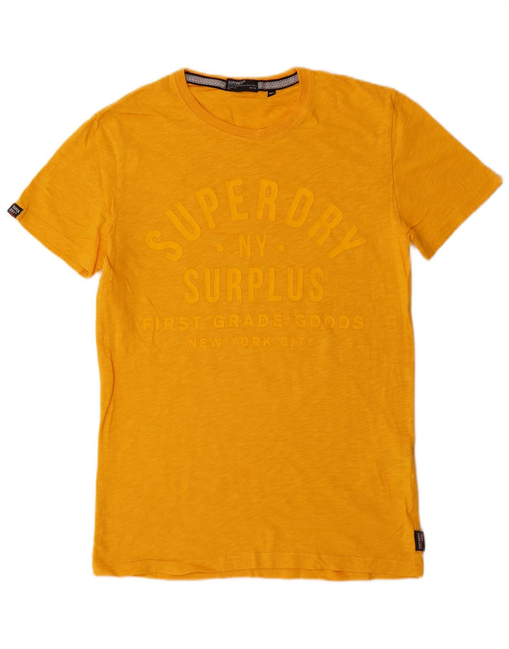 Superdry T-Shirt Graphique Homme Jaune Moyen Moucheté Coton