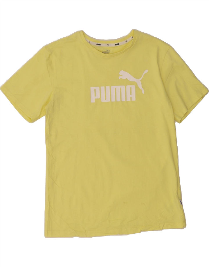 PUMA Mens Graphic T-Shirt Top Small Yellow Cotton Vintage Puma and Second-Hand Puma from Messina Hembry 