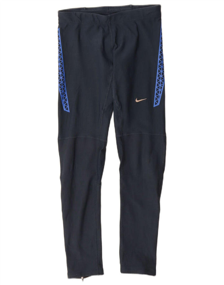 Nike Legging Dri Fit pour femme UK 8 Small Bleu marine géométrique Polyester
