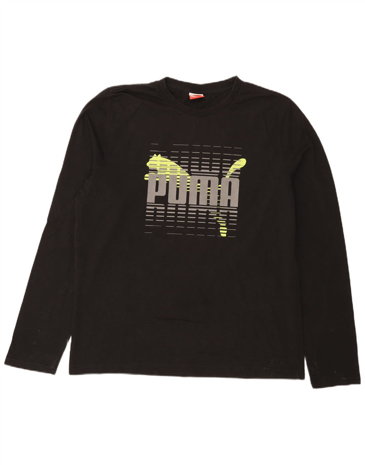Puma Haut graphique à manches longues pour homme XL Noir