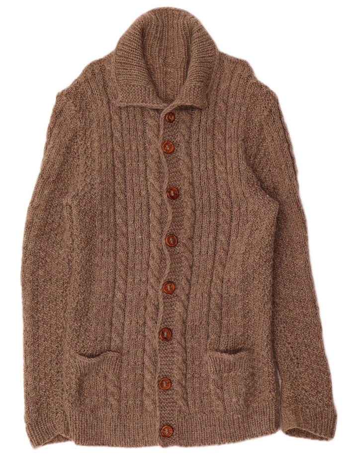 VINTAGE Pull Cardigan Homme Marron Moyen