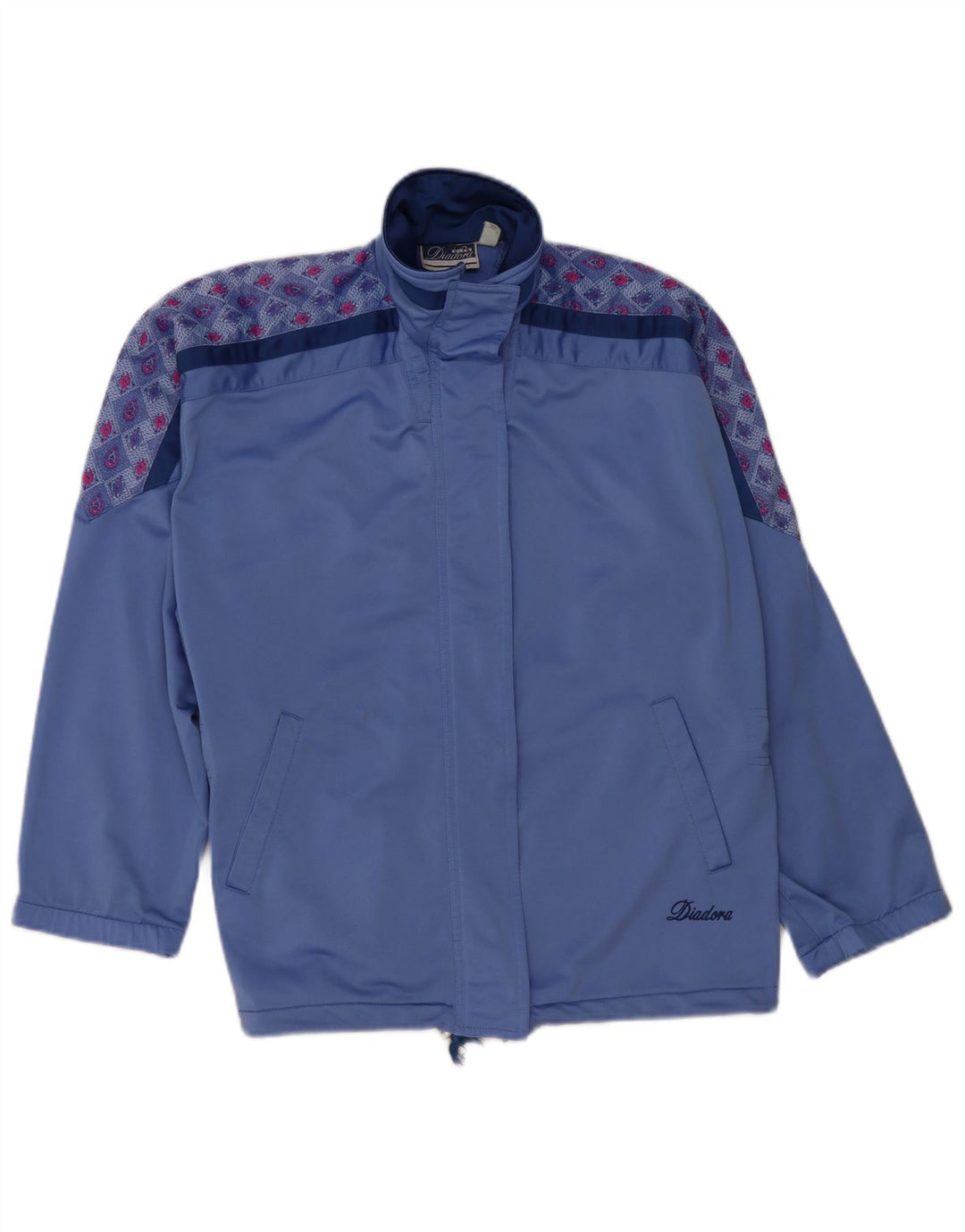 Diadora Veste de survêtement surdimensionnée pour femme IT 42 Bleu moyen fleuri