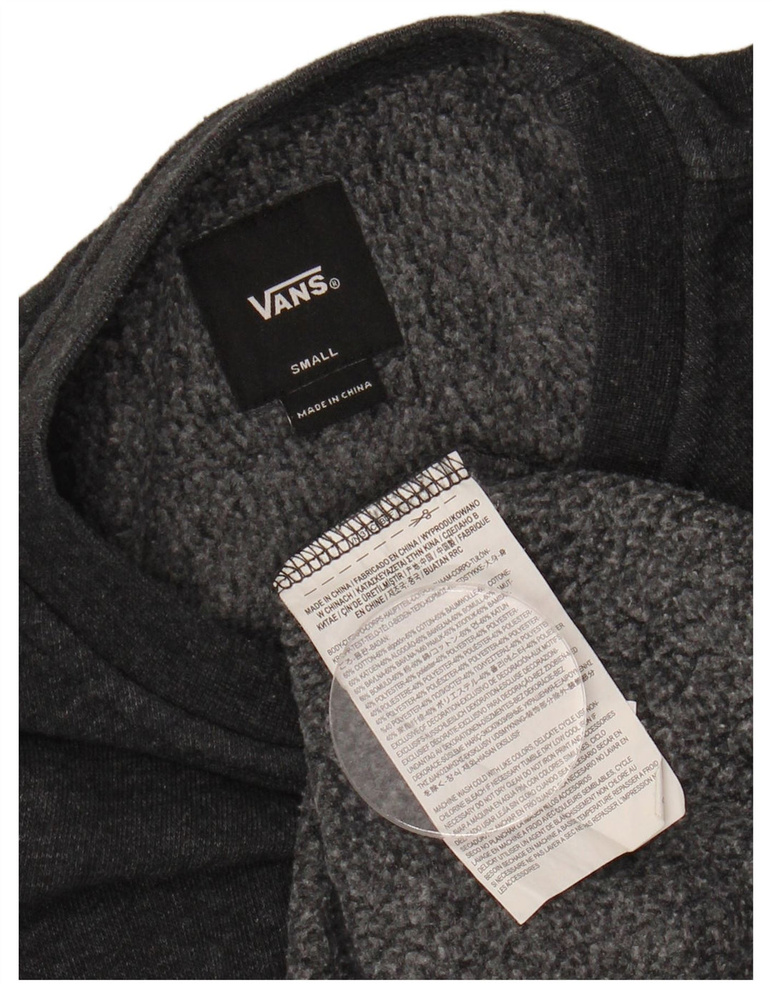VANS Mens Sweatshirt Jumper Small Grey Cotton