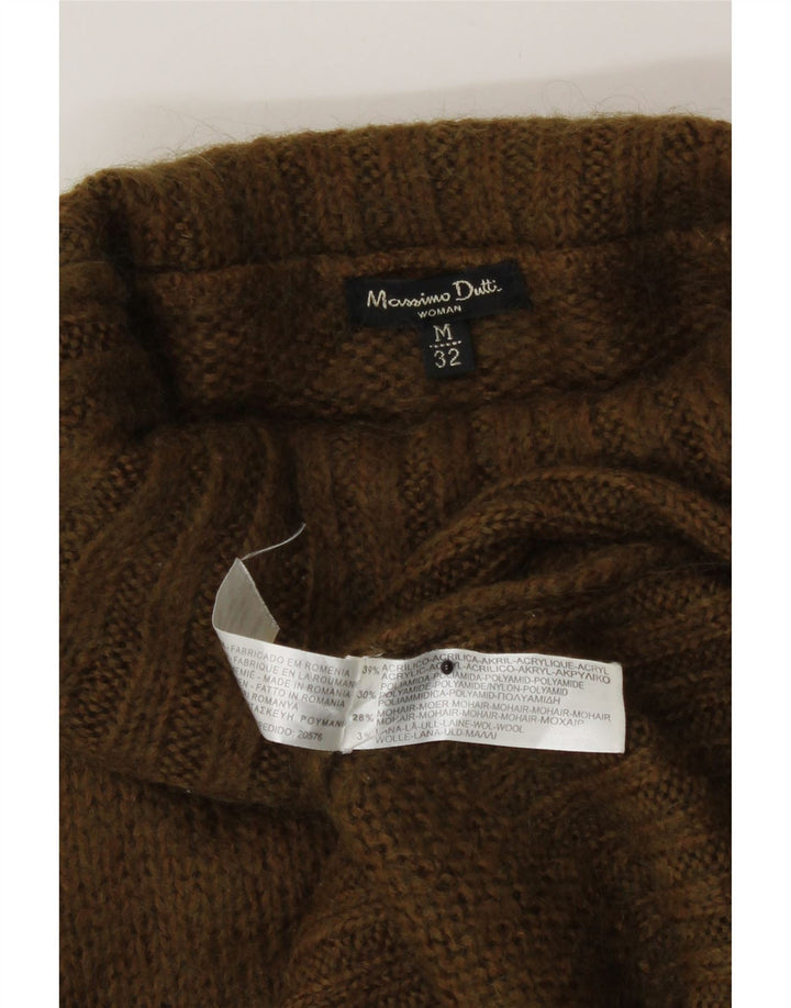 Massimo Dutti Pull col roulé pour femme UK 12 Medium Kaki Acrylique