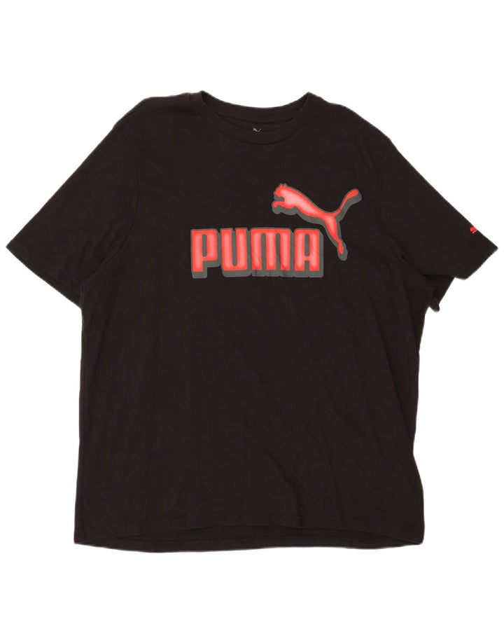 PUMA T-Shirt Graphique Homme XL Noir Coton
