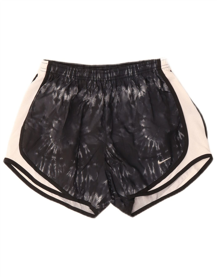 Nike Short de sport Dri Fit pour femme UK 8 Small Noir Tie Dye Polyester