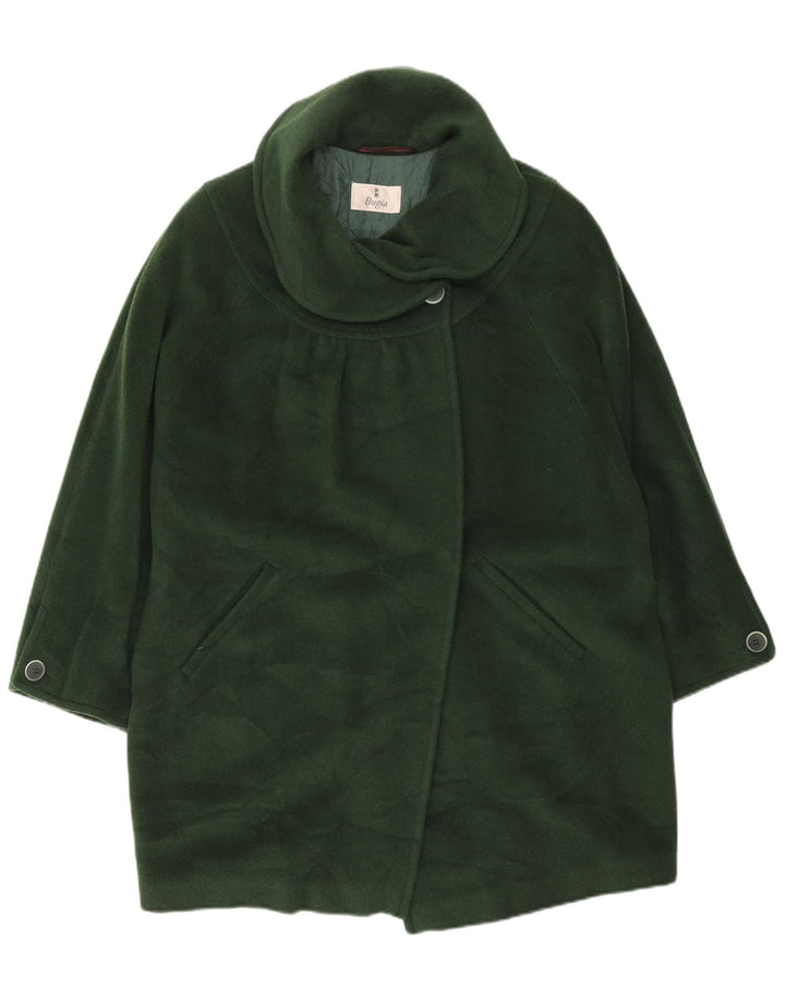 vintage Femmes Overcoat Overcoat UK 18 XL Laine Verte