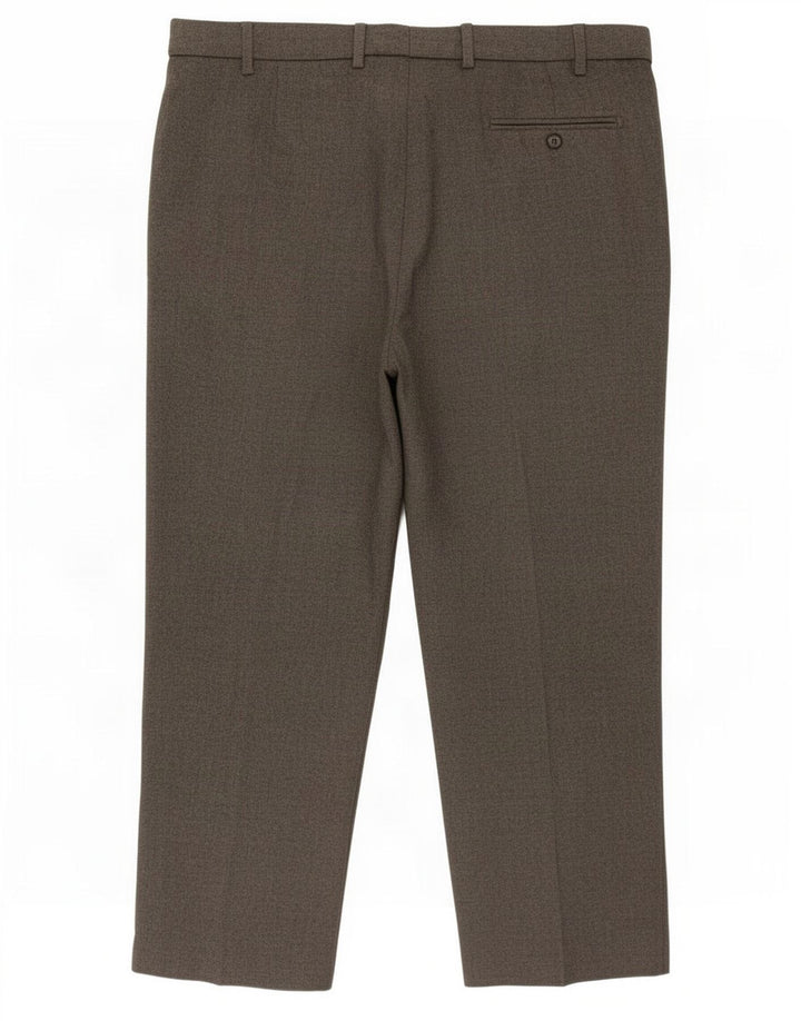 Marks & Spencer Pantalon de Costume Regular Homme W40 L29 Gris Polyester