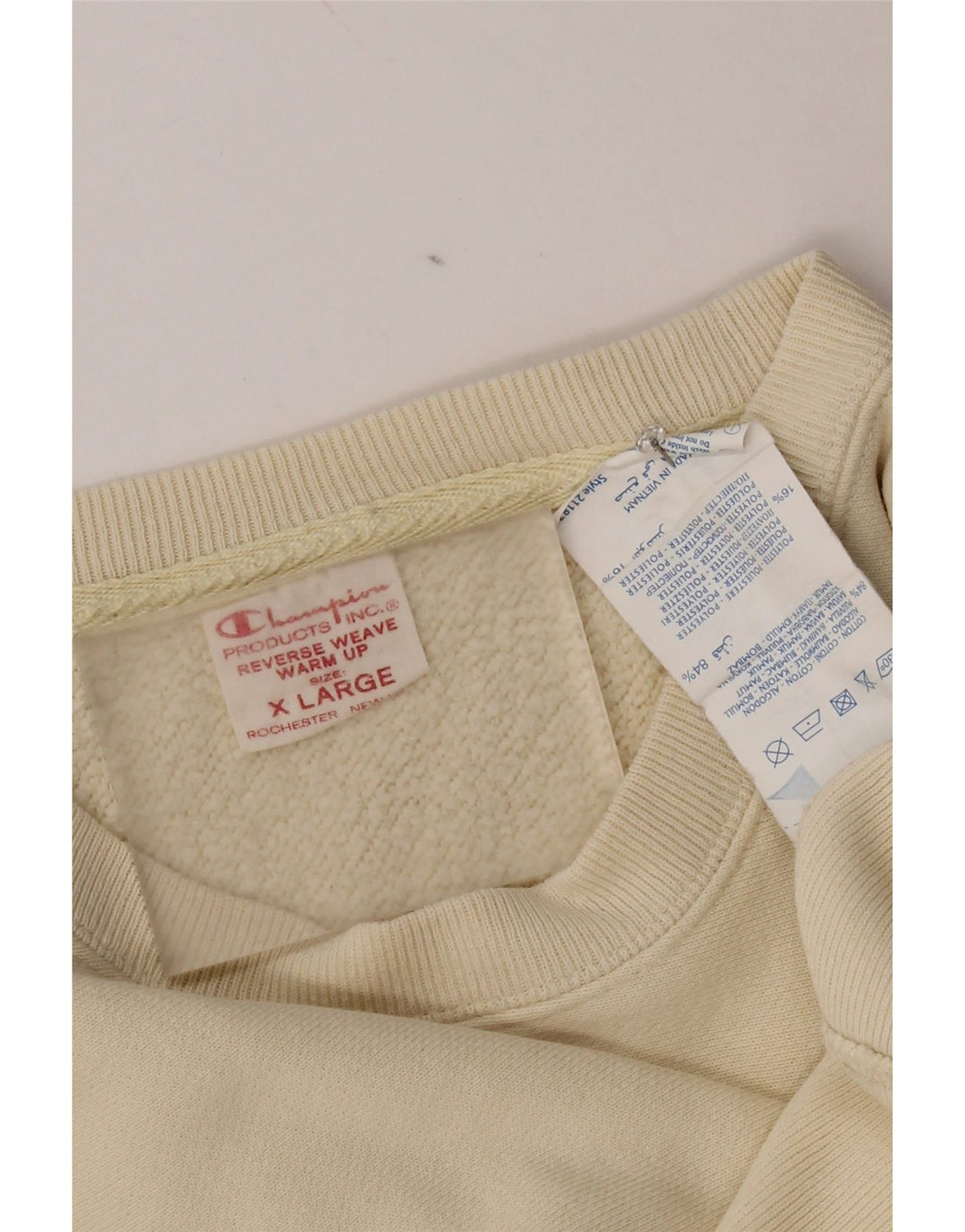 Champion Sweat-Shirt Homme XL Beige Coton