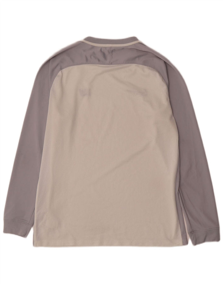 Nike Haut Dri Fit Graphic à manches longues pour homme en polyester color block Blanc Taille L