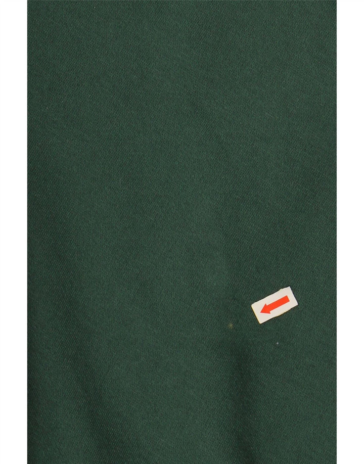 VINTAGE Femmes Polo Neck Sweatshirt Jumper UK 22/24 3XL Vert Polyester