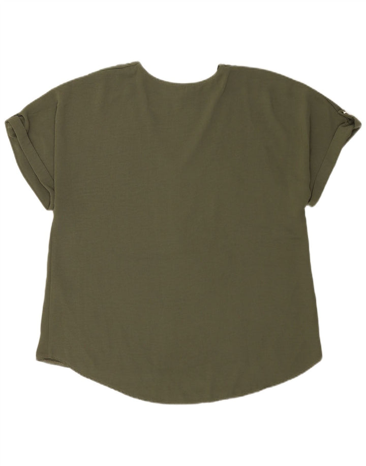 Lipsy Femme Blouse Oversize Top UK 16 Large Vert Polyester
