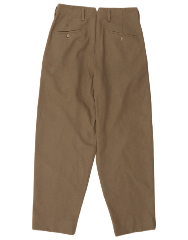 Virgola Pantalon Chino Taille Haute Pour Homme IT 46 Large W30 L27 Kaki