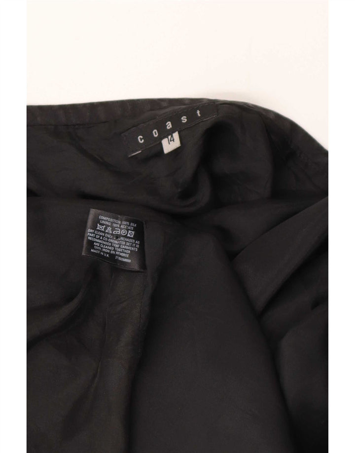 Coast Jupe Bubble Femme UK 14 Large W32 Soie Grise