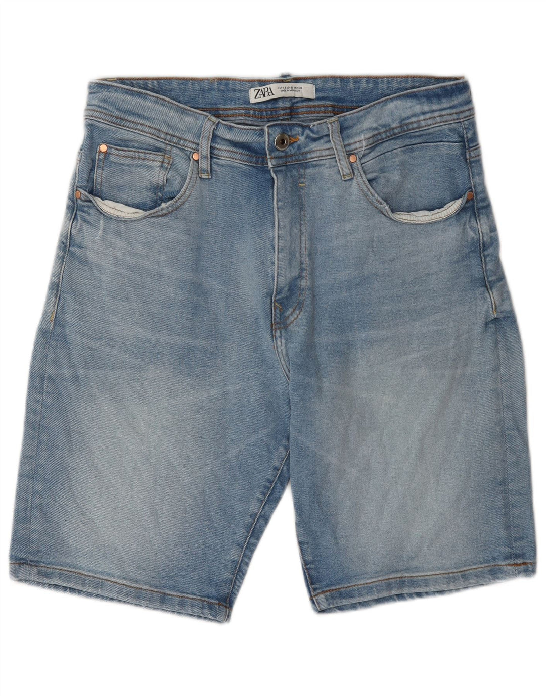 Zara Short en jean pour homme EU 42 Large W32 Bleu Coton