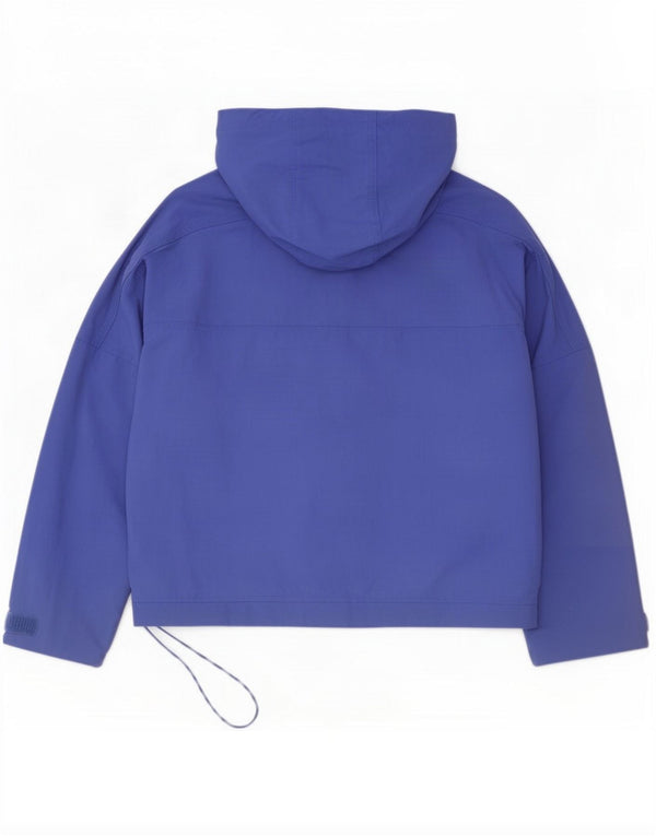 Veste de pluie surdimensionnée à capuche Patagonia pour femme UK 6 XS Nylon bleu