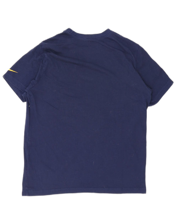 Nike T-shirt graphique pour homme en coton bleu marine moyen