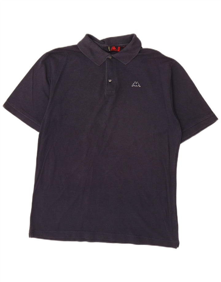 Kappa Polo Homme Large Bleu Marine Coton