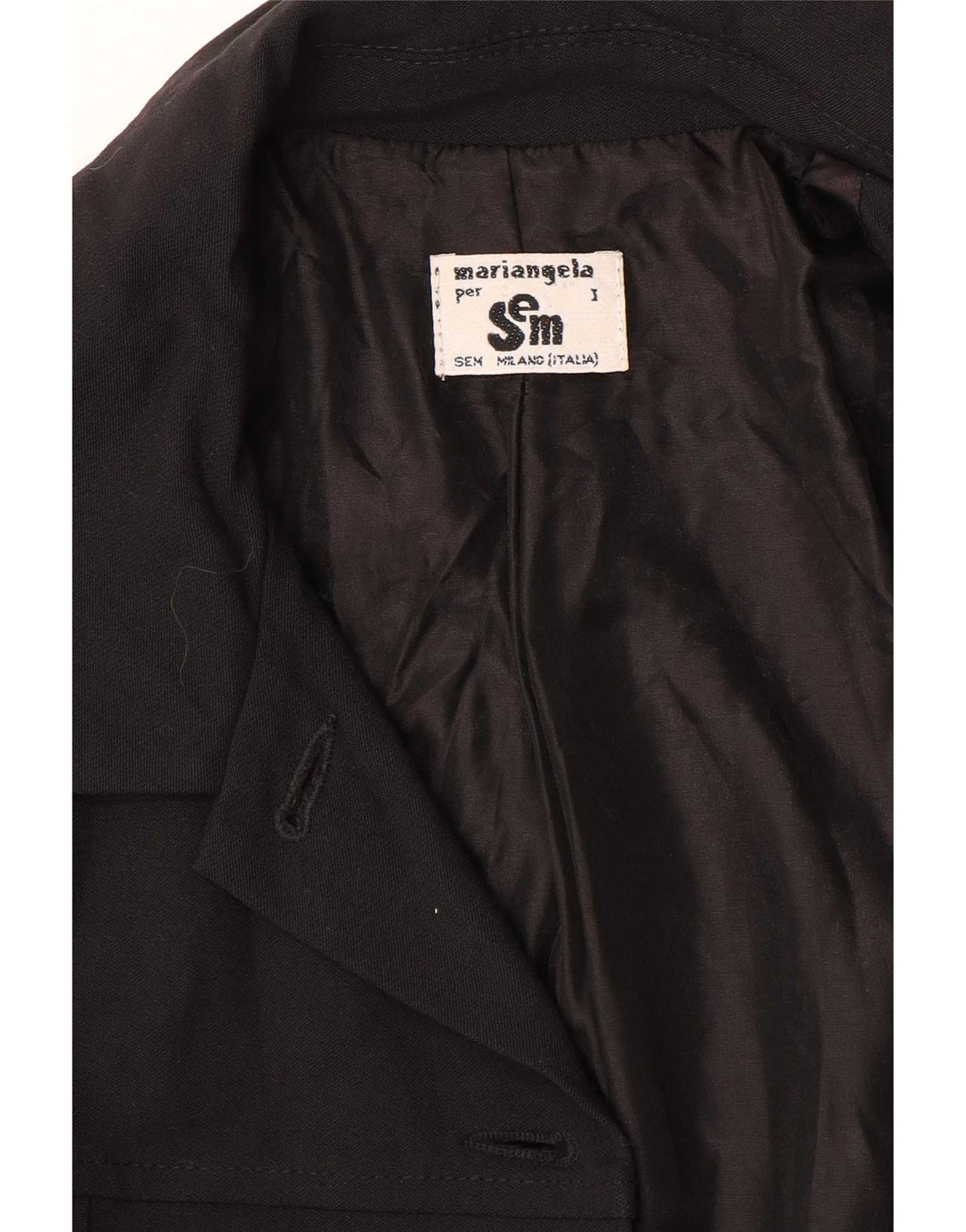 vintage Femmes 4 Bouton Blazer Veste UK 10 Petit Noir