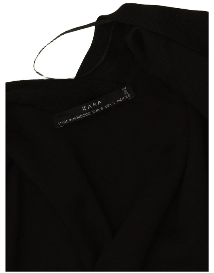 Zara Cardigan à manches 3/4 pour femme, haut UK 8, petit, noir