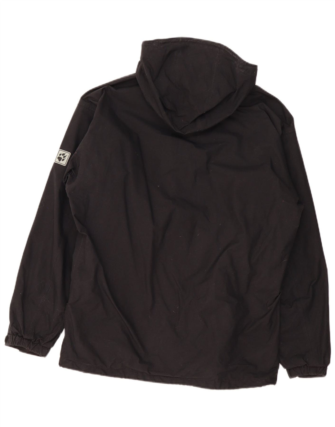Jack Wolfskin Veste de pluie à capuche pour homme UK 36/38 Medium Noir Polyamide