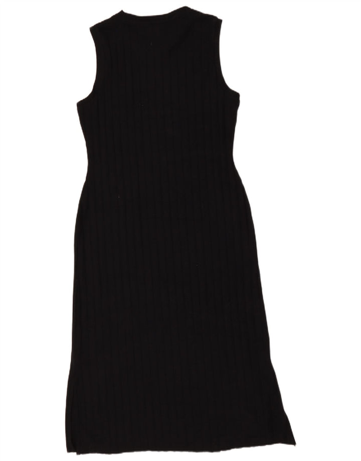 Marks & Spencer Robe fourreau sans manches pour femme UK 14 Large Noir Polyester
