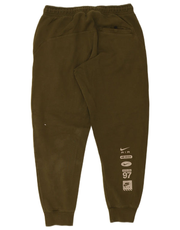 Nike Pantalon de survêtement graphique pour homme en coton vert Taille L