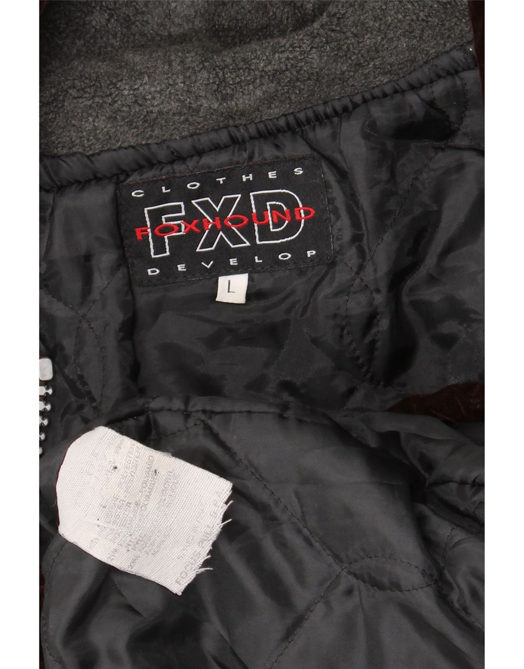 Foxhound Veste bomber à capuche pour homme UK 40 Large Marron Colorblock Polyester