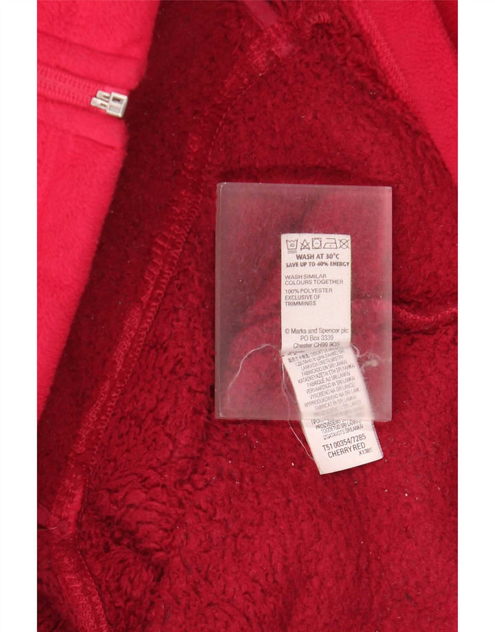 Marks & Spencer Veste polaire pour femme UK 20 2XL Rouge Polyester