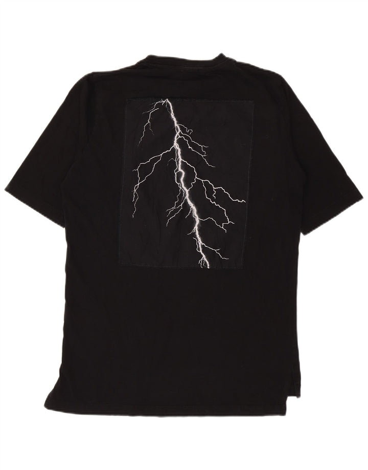 Diesel T-Shirt Graphique Homme Petit Noir Coton