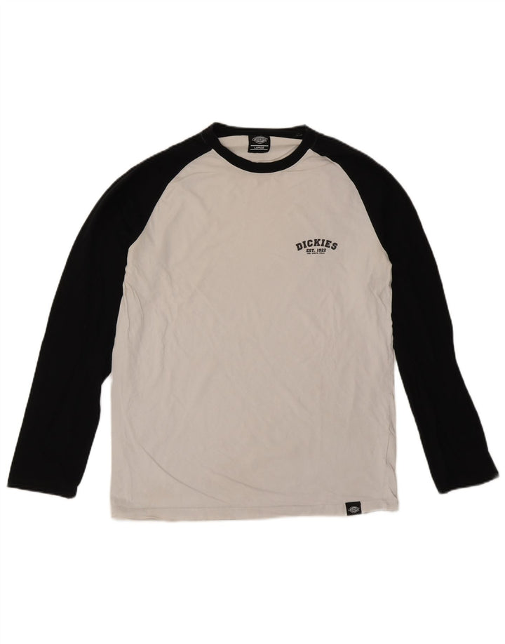 Dickies Haut à manches longues pour homme en coton color block blanc Taille L