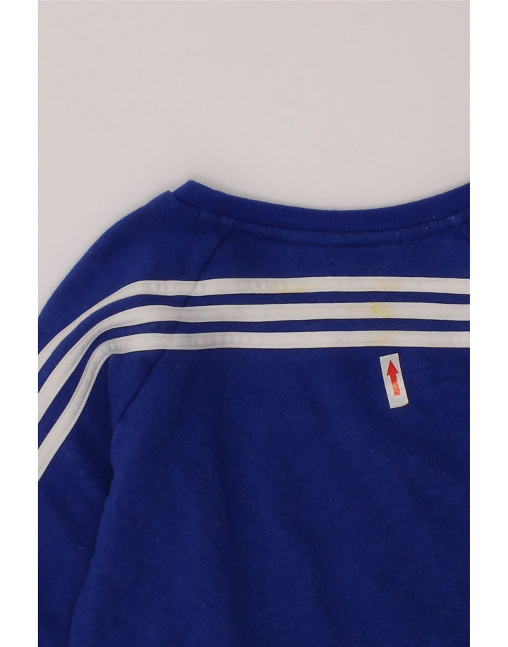Adidas Sweat-Shirt Garçon 3-4 Ans Bleu Coton