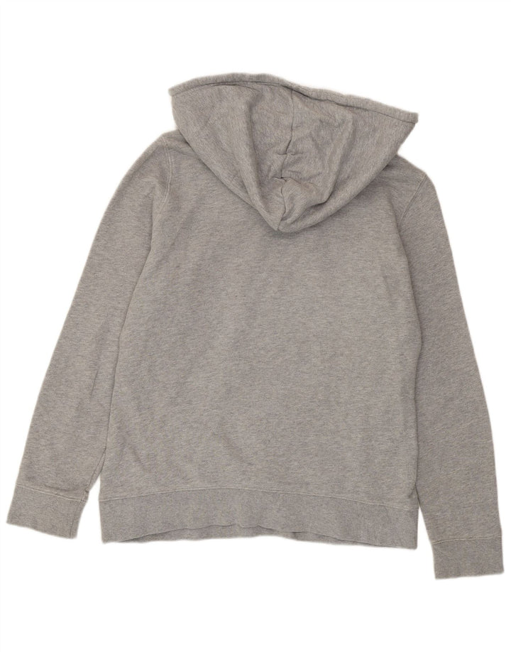 ADIDAS Pull à capuche graphique surdimensionné pour femme UK 10 Petit coton gris