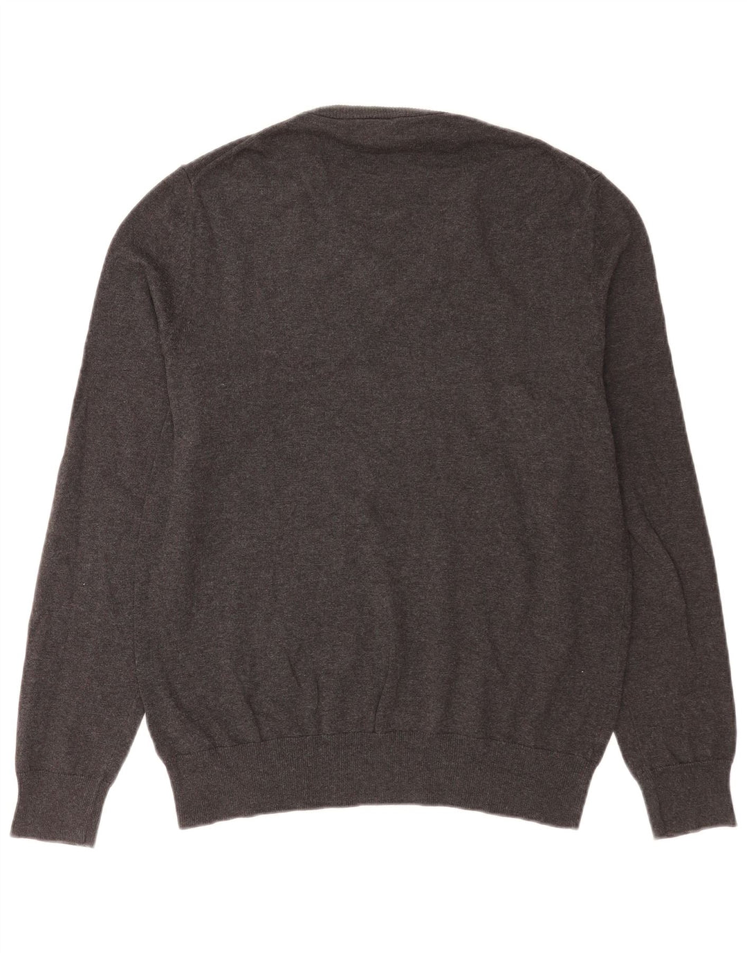 Marks & Spencer Pull Col V Homme Gris Moyen Coton